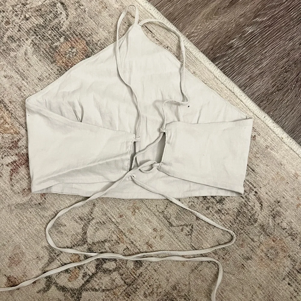 Zara Tie Up Halter Crop Top